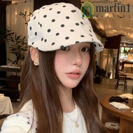 MARTIN1 Polka Dot Beret, Y2k Thin Forward Cap, Fashion Visor Korean Style Fashion Newsboy Cap Street