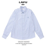 NEW 2025 Genuine Ami Paris Guangzhou Delivery Correct Love Embroidery Striped Couple Shirt Mens And