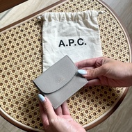 A.P.C. Small Foldover Wallet 小銀包 [限定奶灰白十字紋]