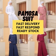 Pamosa Suit, Set Muslimah, Set Warda, Office Wear Muslimah