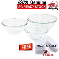 Pyrex Prepware 3-Piece Mixing Bowl Set, Clear