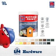 1L Nippon Paint Weatherbond Exterior Wall Paint