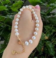 🍁[ NGỌC TRAI GIÁ SỈ ]Chuỗi tay ngọc trai 6ly trắng mix châu bi chuỗi thời tranghàng chuẩnbao đẹp.