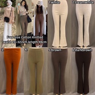 high waist pants botcut seluar bootcut palazzo knitted fit to m-l ( Freesize) wide leg pants purple 