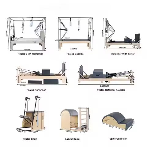 Professional Reformer Pilates 5 sets Machine Wood Pilates Bed Reformer Pilates Studio Gym Exercise W