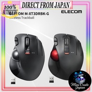 Elecom Wireless Trackball Mouse with 6 Buttons and Tilt Wheel - Black