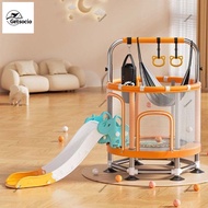 G·T Children's Trampoline Slide Home Baby Indoor Jumping Bed Children Baby Bouncing Bed Rub Bed Fami