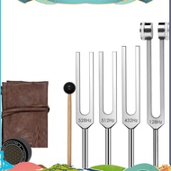 Frequency Tools with Activator, Mallet& Vegan Pouch-Tuning Fork Set(128Hz 432Hz 512Hz 528Hz) Weighte