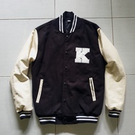 Jacket Varsity Korea University Wool Mix Leather