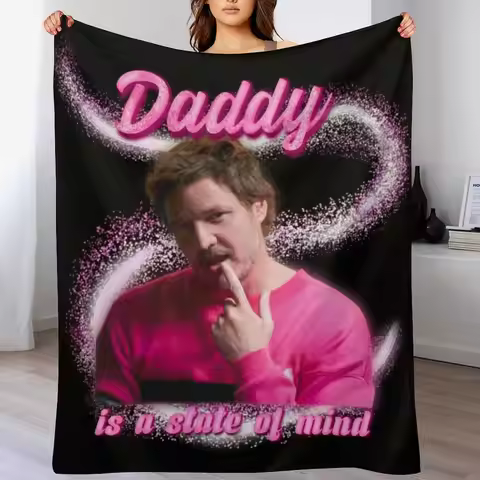 pedro pascal Throw Blanket Personalized Gift Sleeping Bag Camping Sofa Blankets