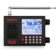TEF6686 Radio Gelombang Pendek Mudah Alih, Radio AM FM SW LW dengan Kepekaan Ultra Tinggi dan Peneri