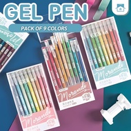 9pcs Morandi Gray Pens Set Multi Color Gel Ink PensPremium Morandi ink gel pens color School Student