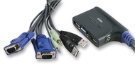 CS62U KVM Cable Switches 2-Port USB VGA Audio Aten