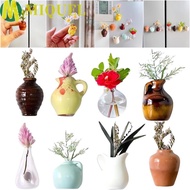 MIQUEL Mini Vase Fridge Magnets, Handmade Small Vase Refrigerator Magnet, Creative Unique Decorative
