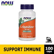 Now Foods L-OptiZinc | Zinc &amp; Copper Support Immune Enzyme 30 mg 100 Veg Capsules