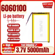 6060100  3.7V 5000mAh Polymer Lithium Rechargeable Battery for DIY Power Bank Bluetooth Speaker Sola