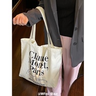 Letter Korea ins Blogger Casual Commuter Canvas Bag