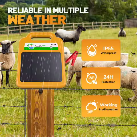 10Mile 8KV Electric Fence For Animals Fence Energizer Charger High Voltage Pulse Controller Poultry 