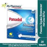 PANADOL SOLUBLE EFFERVESCENT FOR COLD &amp; FLU 20 TABLETS