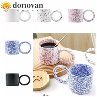 DONOVAN Ceramic Mug, Creative Porcelain Tea Cup, Durable Portable Lovely White Ceramic Coffee Mug Home Decoration