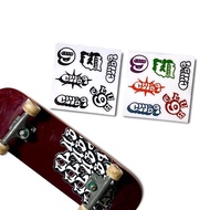 Club9 fingerboards sticker sheet.