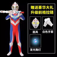 [2025] Ultraman Zero Costume Childrens Set Boys Battle Suit Performance Outfit Tiga Jumpsuit Boys Co
