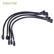 DWAYNE 1pc 4 PIN Power Cables Mainboard Adapter 3 Pin Cable for Computer Fan Fan Extension Cable Professional Fan 4P Adapter Cable Male To Female CPU Fan Connector Plug Backword 3P PWM Extension Cable