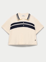 [Pomelo] เสื้อโปโลลายทาง / Striped Polo Top