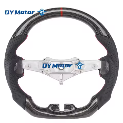 Real Carbon Fiber Steering Wheel For Dodge Charger Challenger Durango 2011-2014 Perforated Leather R