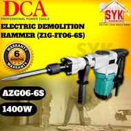 SYK DCA AZG06-6S 1400W Electric Demolition Hammer Machine Concrete Breaker Hacker Mesin Pecah Batu K