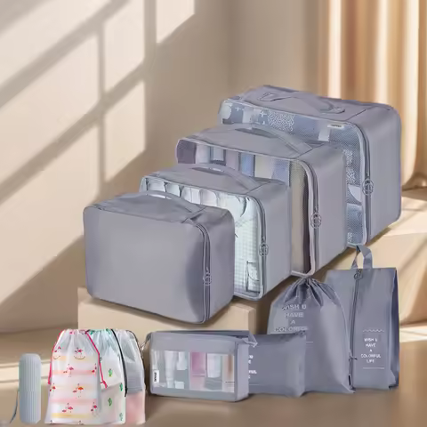 Travel Organiser Packing Cubes, Multifunction Travel Cubes Luggage Organiser Packing Bags Travel Com