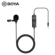 BOYA BY-M1 Omni-directional Lavalier Microphone Lapel Clip-on Condenser Mic with 3.5mm Plug for DSLR Camera Camcorder Smartphone PC