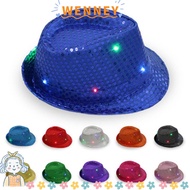 WEY Jazz Hat Light Up Dress Dance Party Stage Performance Led Fedora Trilby