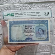 50 dollar malaya british borneo pmg 30