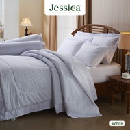 Jessica Cotton mix สีพื้น White สีขาว ชุดเครื่องนอน ผ้าปูที่นอน ผ้าห่มนวม เจสสิก้า สีพื้นเรียบง่ายดูดี