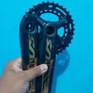 crank deore m5100 2 speed stiker saint