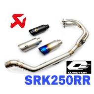 Akrapovic Exhaust QJMotor SRK250RR Full System Piping Ekzos Muffler Manifold Stainless Steel Akra Sh