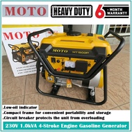 Moto 230V 1000Watt/1.0kVA Portable 4-Stroke Engine Gasoline Generator MT1500P -  Heavy Duty - 6 Mont