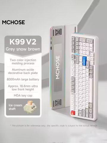 MCHOSE K99 V2 Wireless Gasket Mount Mechanical Keyboard Customized Gaming Office Keyboard RGB Tri-Mo