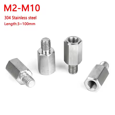 M2 M2.5 M3 M4 M5 M6 M8 M10*L+4/6/8/12/15 304 Stainless Steel male to Female Hex Standoff Pillar Stud