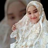 Mukena Mewah Sutra Terusan Full Swarovski