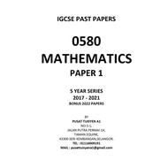 IGCSE Past Year Papers Mathematics Core 0580
