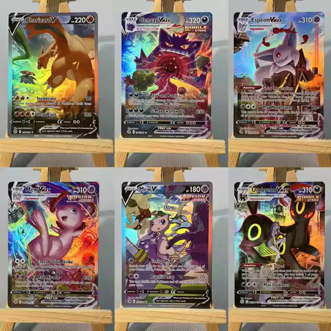 BRS FST PTCG6-003 Tcg proxy PKM Cards Umbreon VMA Gengar VMAX Rare Collection Battle Toys Gifts for 