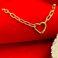 IG    EMAS KOREA/BANGKOK SADUR 24K GELANG TANGAN PAPER CLIP LOVE/FREE COP 916/FAST SHIPPING
