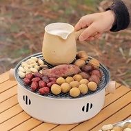 Outdoor Camping Barbecue Grill BBQ Stove Multifunction Home Charcoal BBQ Grill with Grill Round Nons