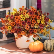 Artificial Flower 7-Pronged Eucalyptus Eucalyptus Leaves Autumn Violet Fake Silk Bouquet Courtyard D