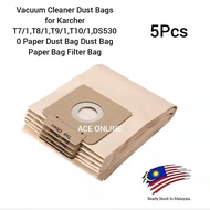 x 5 Pcs Vacuum Cleaner Dust Bags Replacement for Karche T7/1T8/1T9/1T10/1DS5300 Paper Dust Bag Dust 