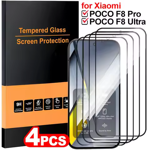 Tempered Glass For Xiaomi POCO F8 Pro/POCO F8 Ultra Full Cover Screen Protector Anti-Scratch Glass F