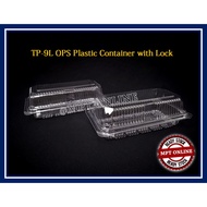 TP-9L ±50's OPS Plastic Tray / Disposable Packaging Food Tray / Bekas Makanan / OPS Bakery Container