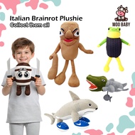 Moo Baby Italian Brainrot Toy Mainan Anomali Tung Tung Sahur Tralalero Tralala Funny Plushie Italian